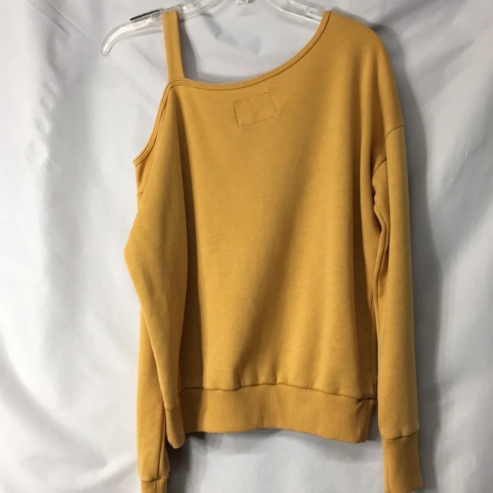 Aero Women’s Asymmetrical Cold-Shoulder Sweater Size S Like-NEW Condition - Picture 5 of 5